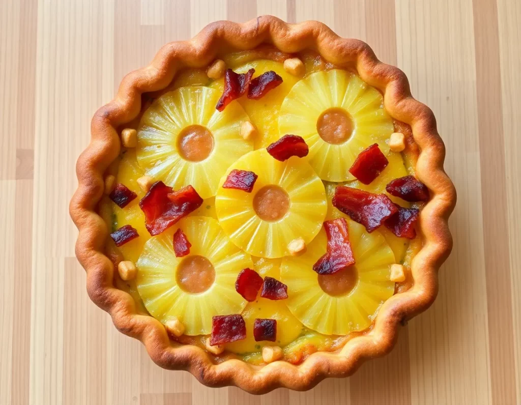 Hartige taart met ananas en spekjes: een verrassende smaakcombinatie